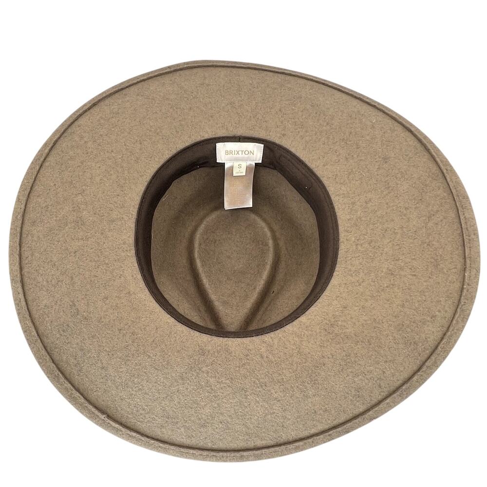 Brixton 100% Wool Felt Hat Heather Twig Beige Gray SMALL Wide Brim Western - Picture 5 of 7